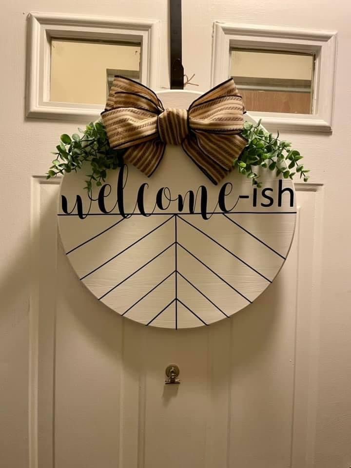 Shiplap Welcome-ish Door Hanger